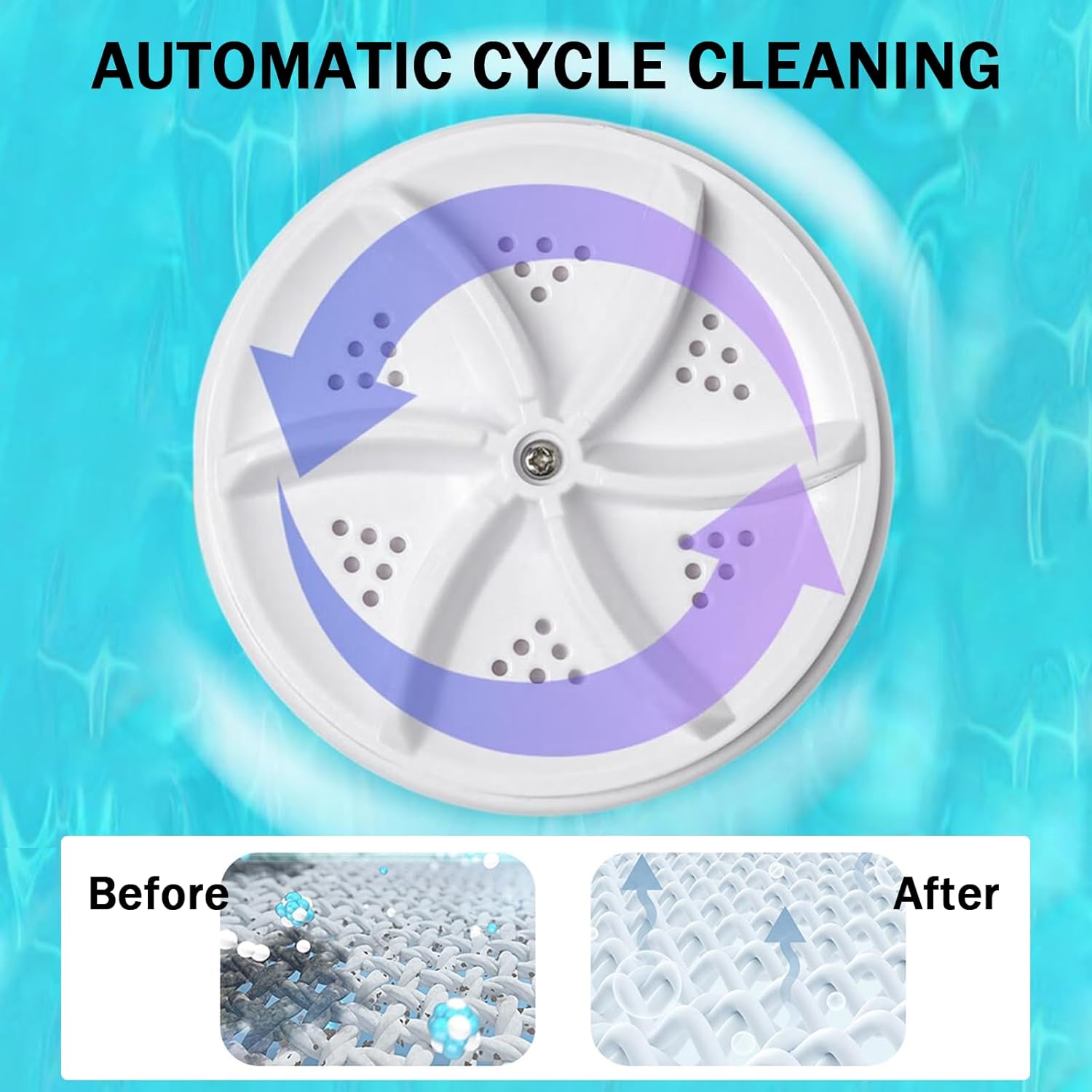 Mini Washing Machine USB Rotating Turbine Portable Washing Machine For Socks Underwear Wash Dishes For Travel Home Business Trip