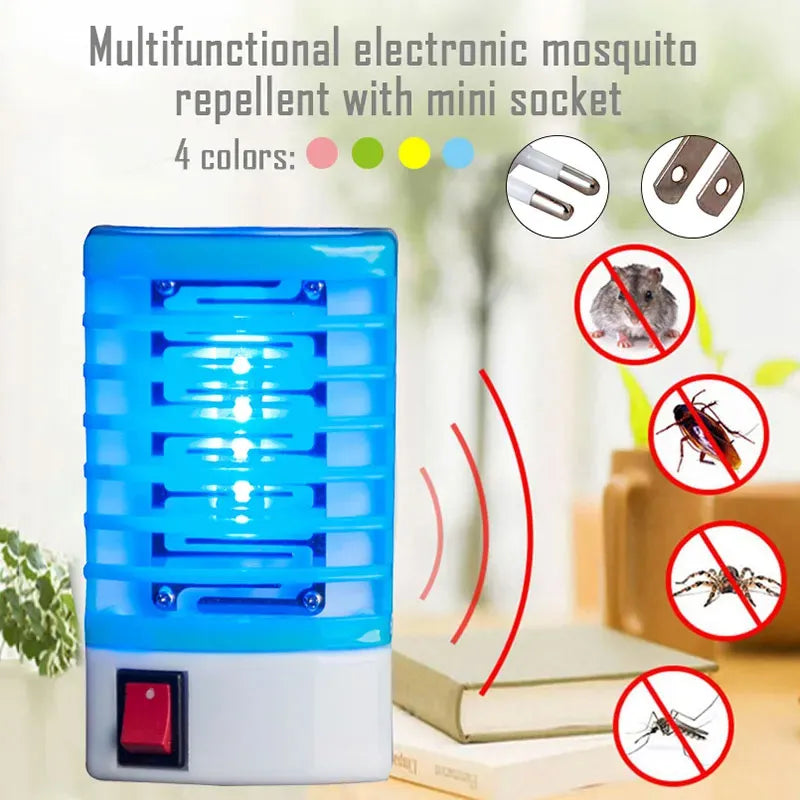 Mini Electric Insect Killer Lamp | Mosquito, Dengue, Flies, Bees Zapper | LED UV Light Trap – Portable & Eco-Friendly