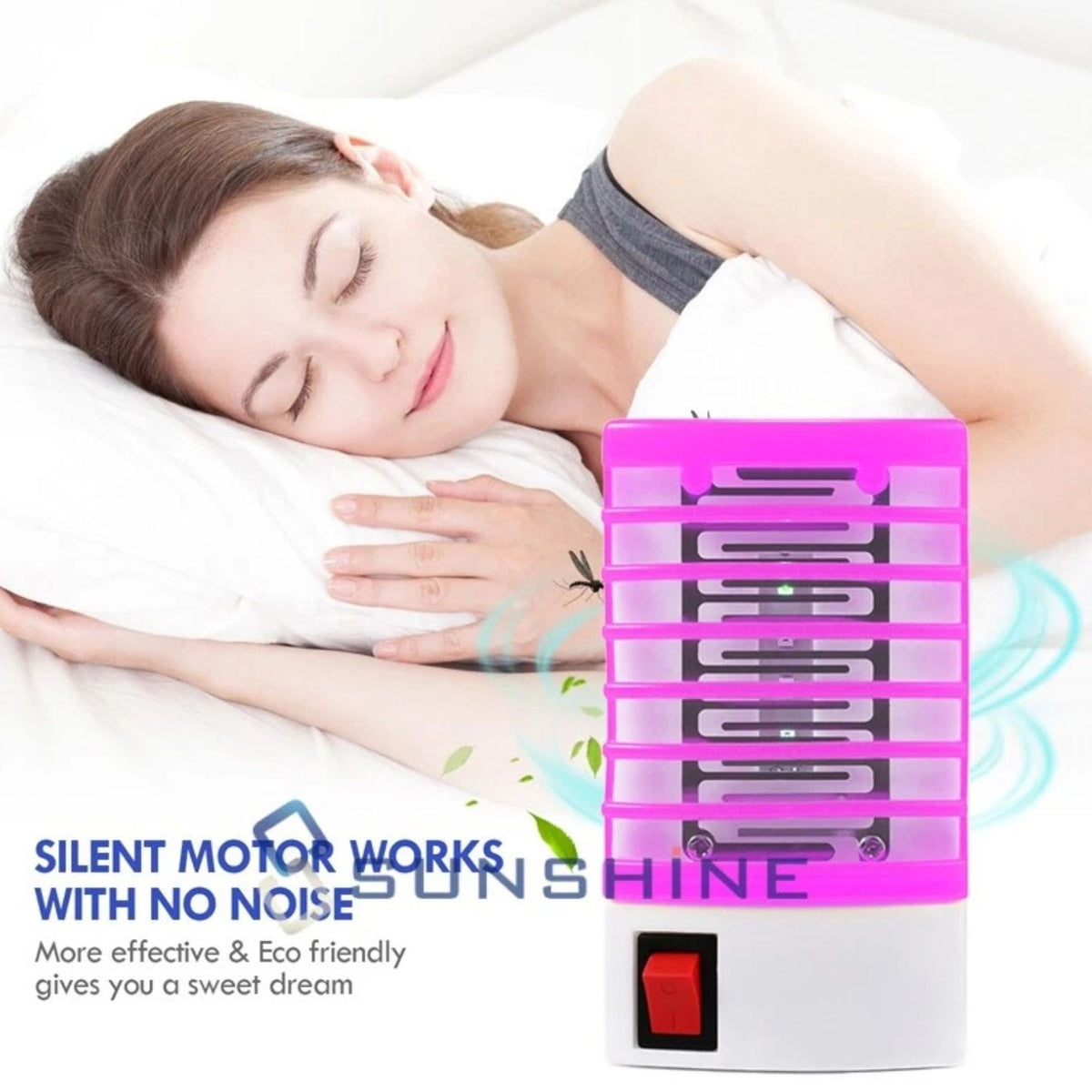 Mini Electric Insect Killer Lamp | Mosquito, Dengue, Flies, Bees Zapper | LED UV Light Trap – Portable & Eco-Friendly