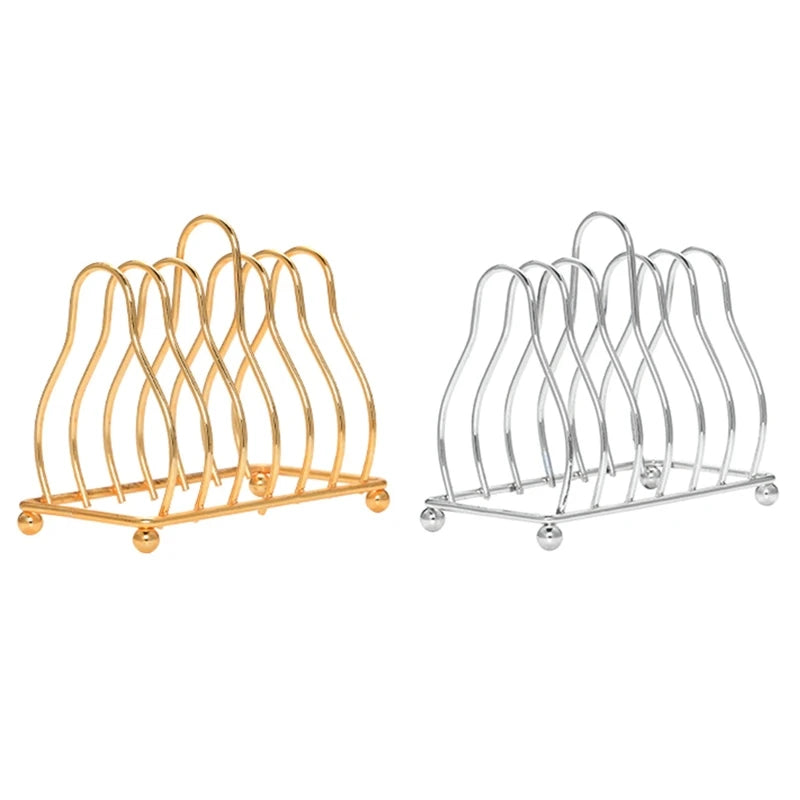 Metal Iron Kitchen Dish Plate Holder Metal Drainin Serve Rack Accessories Rack Supplies for Home Restaurant Bar Tableware Rack
