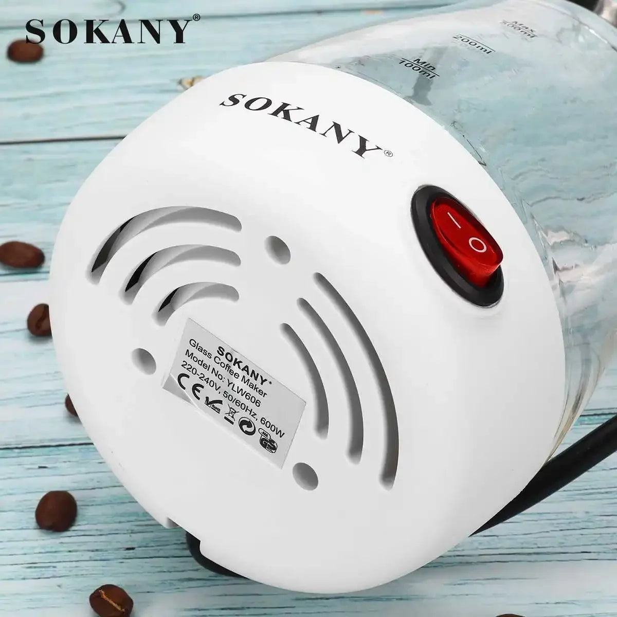 500ML Mini Electric Turkish Coffee Maker Food Grade Glass Portable Kettle 220V Cooking Wines Milk Moka Pot Boil Watter Travel
