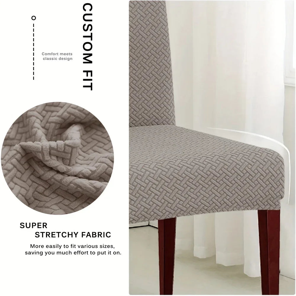 Resilient Chair Cover Washable Dining Chair Cover Quick Installation Suitable for Dining Room Banquet Home Decoration