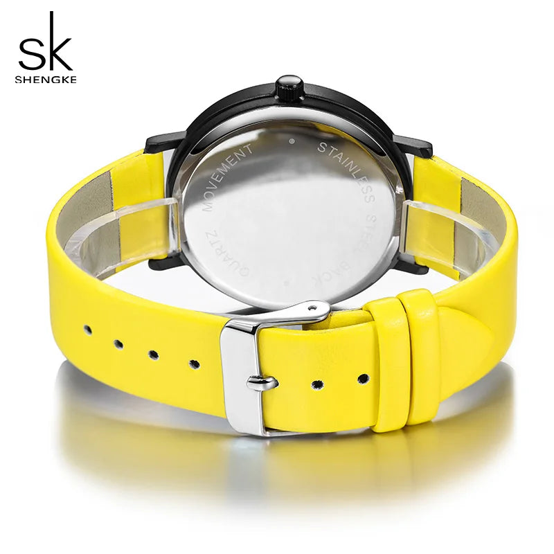 Shengke Creative Design Women's Quartz Watches Top Brand Ladies Wristwatches Fashion Free Styles Female Clock SK Best Gifts