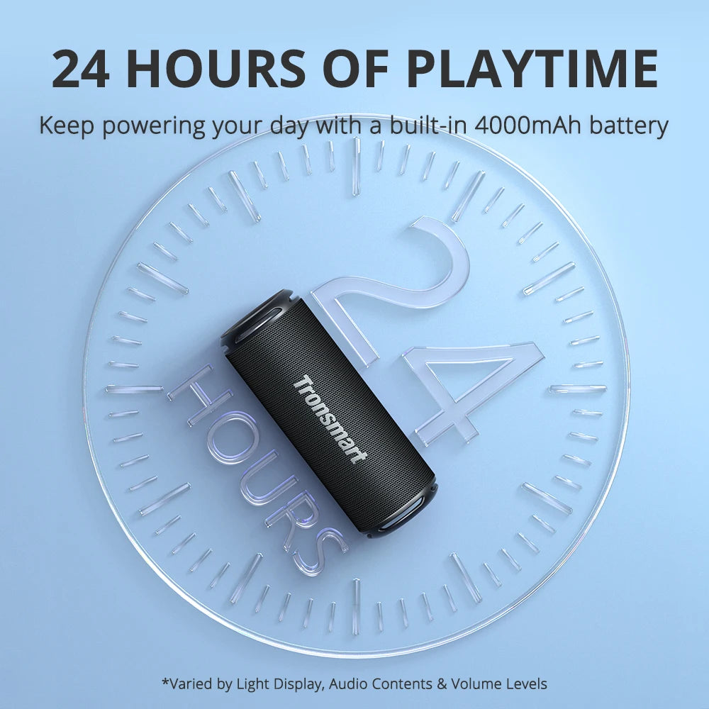 Tronsmart T7 Lite Bluetooth Speaker Enhanced Bass Portable Speaker with 24H Playtime, APP Control, IPX7 Waterproof for CampingTronsmart T7 Lite Bluetooth Speaker Enhanced Bass Portable Speaker with 24H Playtime, APP Control, IPX7 Waterproof for Camping
