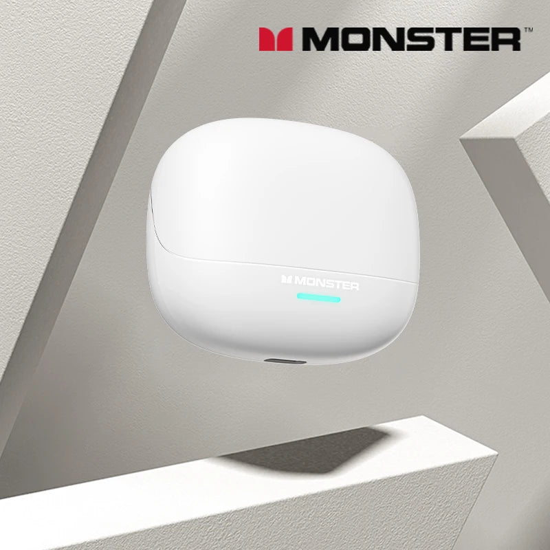 Monster MQT52 Bluetooth 5.4 Wireless Earphones 24H Long Battery Life Stereo Headphones Low Latency Gaming Dual Mode Headset GiftBluetooth 5.4 Wireless Earphones