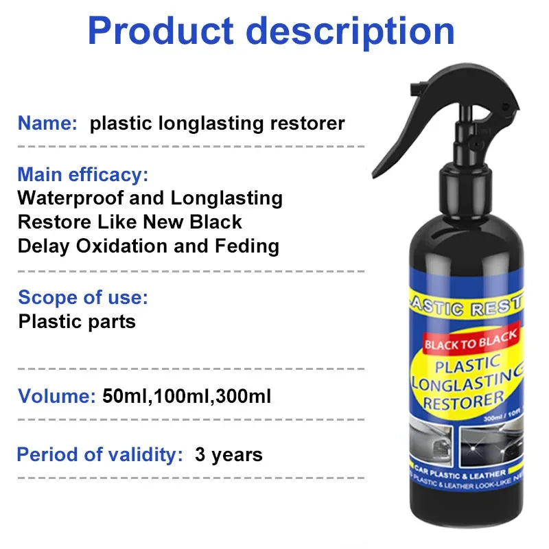 Car Plastic Restorer Back To Black Gloss Car Cleaning Products