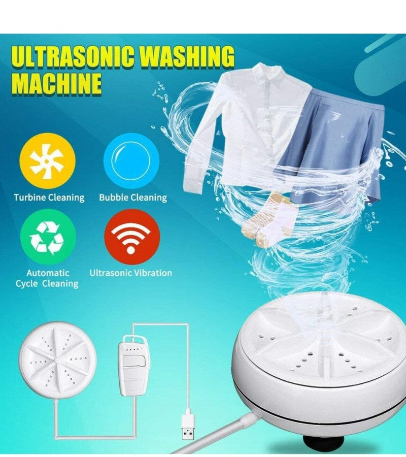 Mini Washing Machine USB Rotating Turbine Portable Washing Machine For Socks Underwear Wash Dishes For Travel Home Business Trip