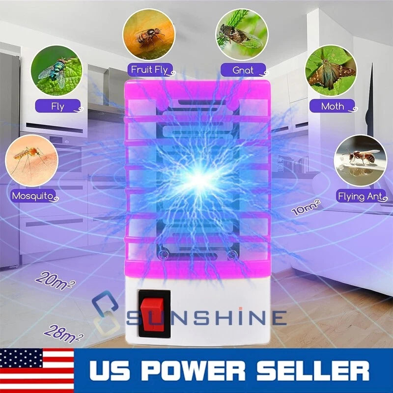 Mini Electric Insect Killer Lamp | Mosquito, Dengue, Flies, Bees Zapper | LED UV Light Trap – Portable & Eco-Friendly