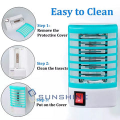 Mini Electric Insect Killer Lamp | Mosquito, Dengue, Flies, Bees Zapper | LED UV Light Trap – Portable & Eco-Friendly