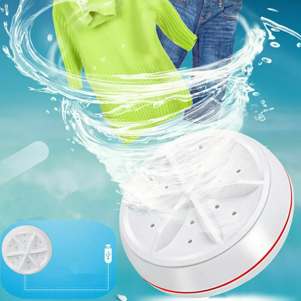 Mini Washing Machine USB Rotating Turbine Portable Washing Machine For Socks Underwear Wash Dishes For Travel Home Business Trip