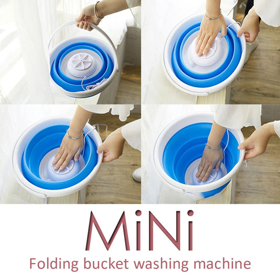 Mini Washing Machine USB Rotating Turbine Portable Washing Machine For Socks Underwear Wash Dishes For Travel Home Business Trip